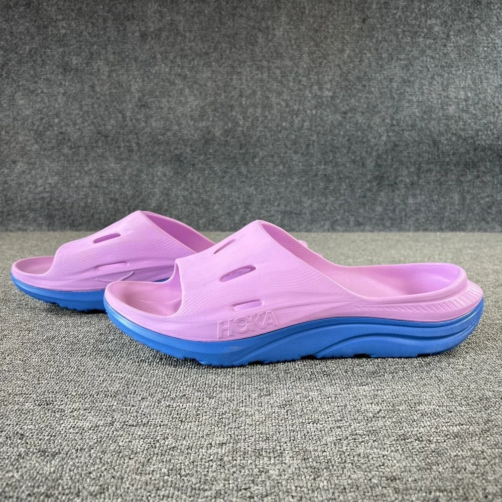 HOKA ORA Recovery Slide 3 Sandals Mens 13 Purple Blue Cushioned Slip On